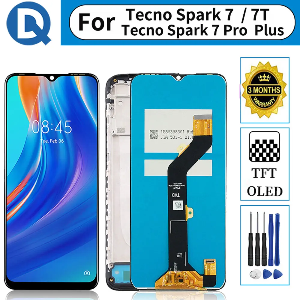 Display Lcd Originale Per Schermo Infinix Tenco Spark 7 Pro/7T, Display Touch Screen Digitizer Touch Screen Di Qualità Sostitutiva