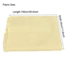 Industrial Yellow Aramid Fabric - 30x100cm High Tensile Strength Material for Reinforcement, Clothing & Projects (Yellow)