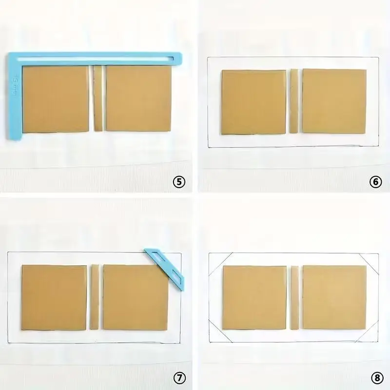 Set di 6 Strumenti per Rilegatura e Scrapbooking, Kit per Principianti con Stencil e Guide per Creare Quaderni e Diari Fai-da-Te - immagine 5