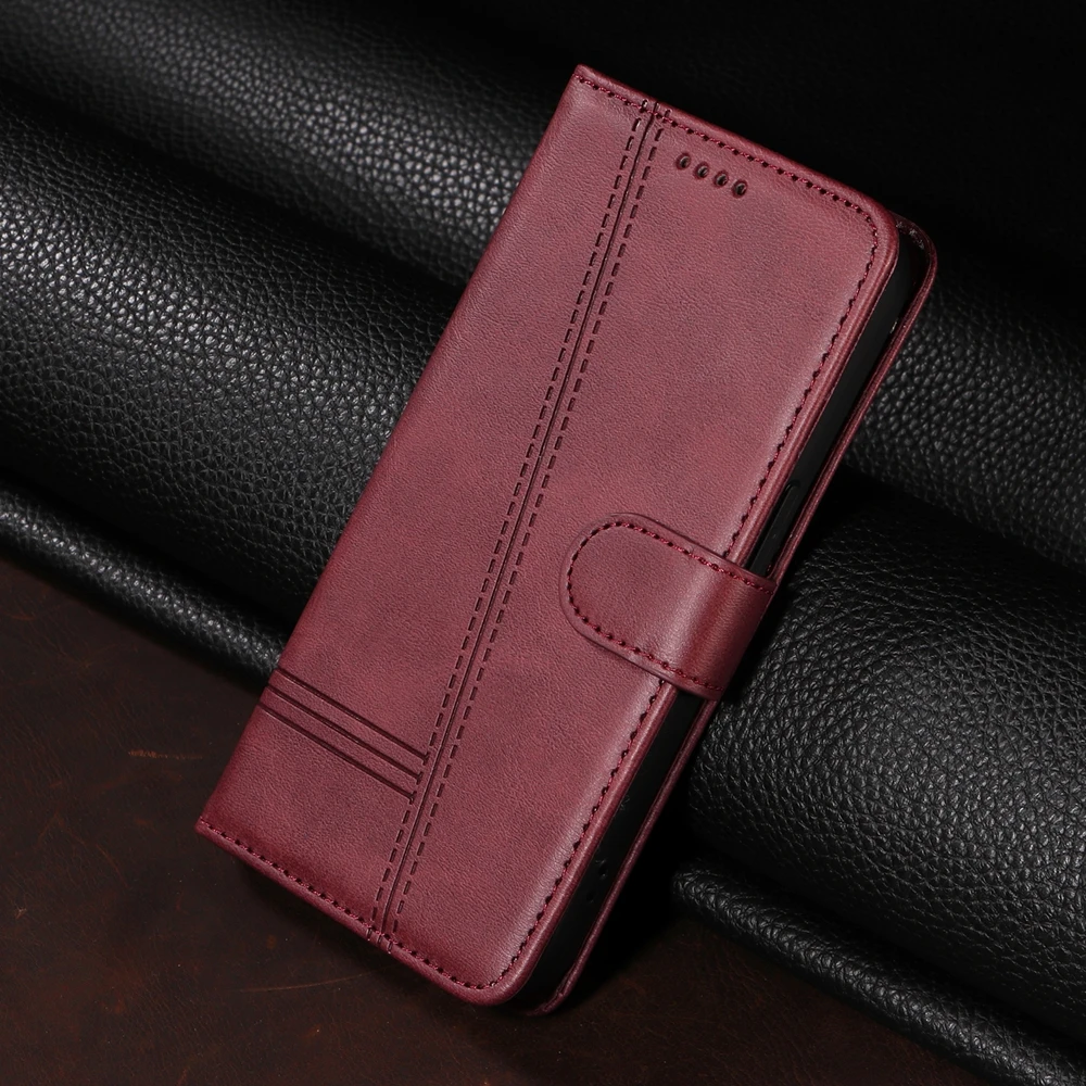 Premium Magnetic Flip Leather Wallet Case with Card Slots