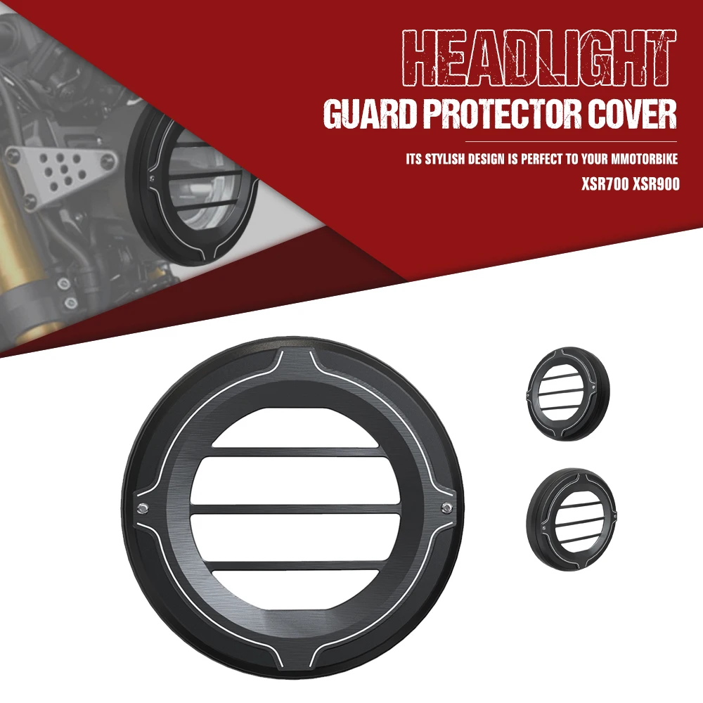 

New FOR YAMAHA XSR700 XSR900 2022-2023-2024 Motorcycle Aluminium ABS Headlight Guard Protector Grille Front Head Light Cover