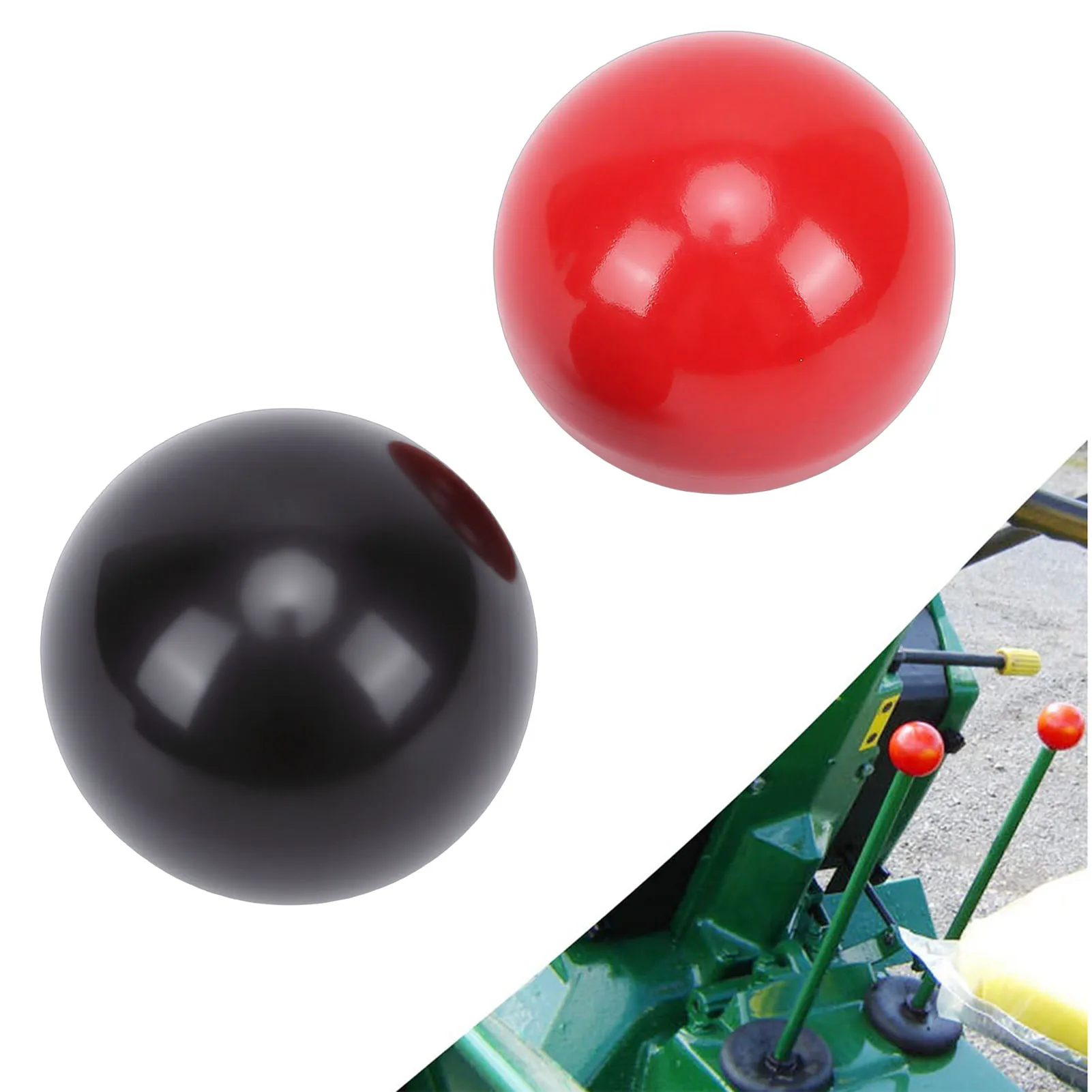 2PCS 기어 변속 노브 M12x40mm 블랙 & 레드 - 3030 3130 3040 3140 3120 3150 4030 4040 4240 4440 4050 4250 4450 교체용