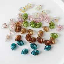  20x15mm Twist Leaf Shape Lampwork Bead High Quality Diy Jewelry Making Bracelet Necklace 