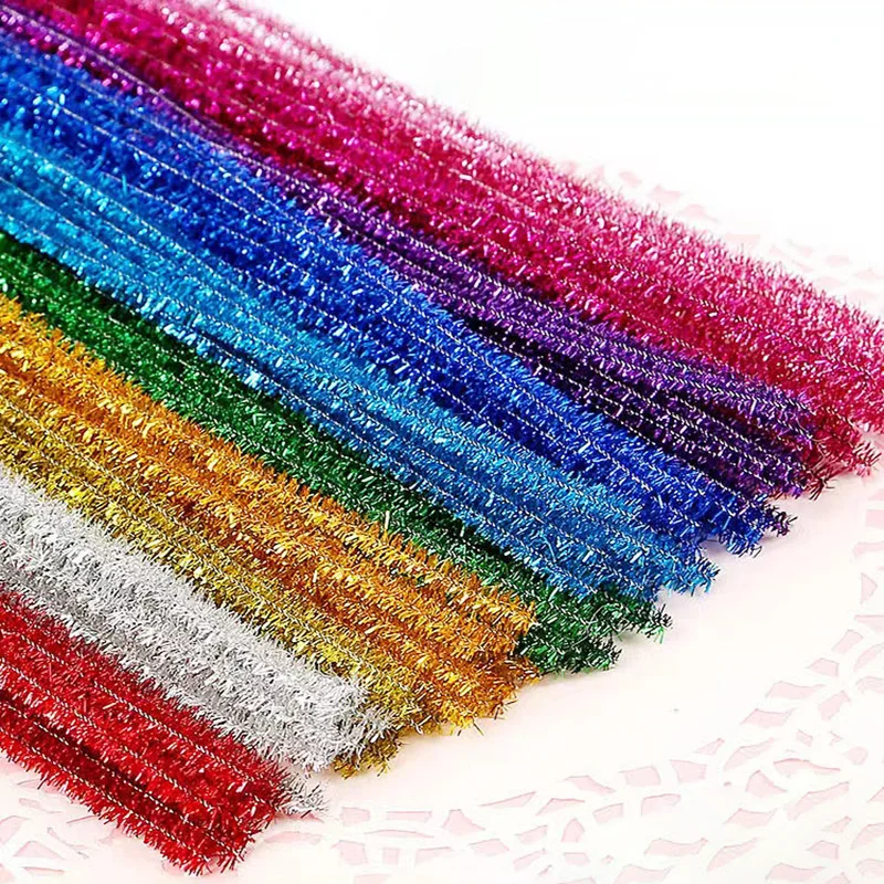 Sparkling Chenille Stem Craft Sticks - Assorted Pack for Creative DIY Projects