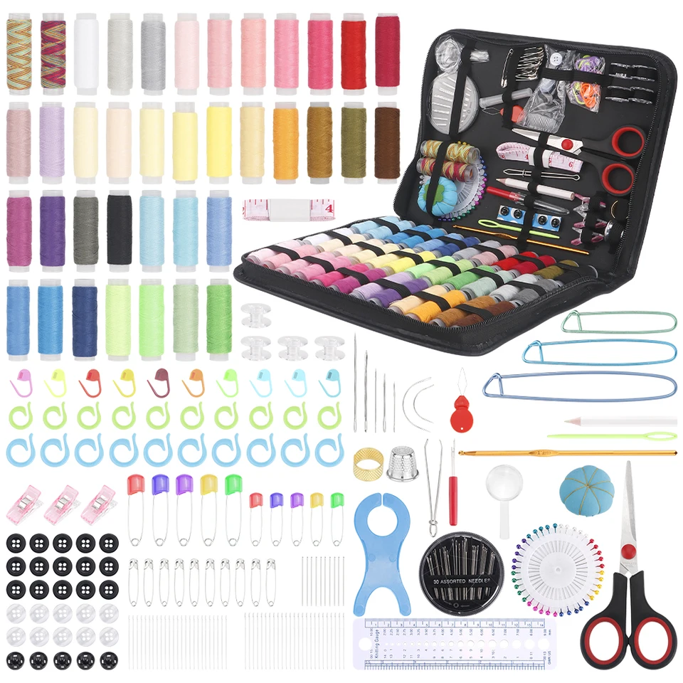 Ago E Filo Per Cucire MUSUBI - Kit Da Cucito Per Adulti, Kit Di Base Per Ago E Filo, Kit Da Cucito In Plastica Portatile, Kit Da Cucito Per Adutls, Accessori Da