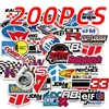 50/100/200pcs Cool Racing Car JDM Stickers Decals Laptop Skateboard Luggage Phone Helmet Waterproof Motorcycle Sticker Packs 1