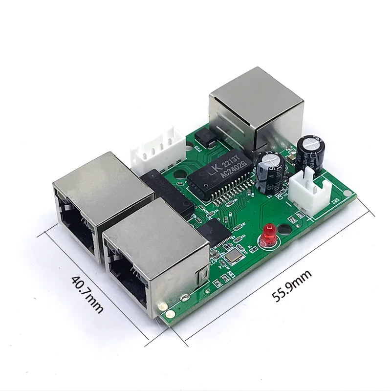 미니 PCBA 4 포트 네트워크 미니 이더넷 스위치 모듈, 10, 100Mbps, 5V, 12V, 15V, 18V, 24V