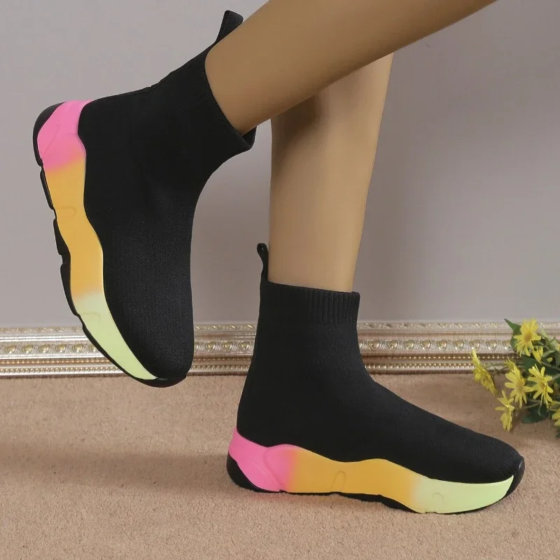2023 High Quality Shoes for Women Slip-on Women's Boots Fashion Round Toe Daily Boots Women Hot Sale Platform Ankle Boots
