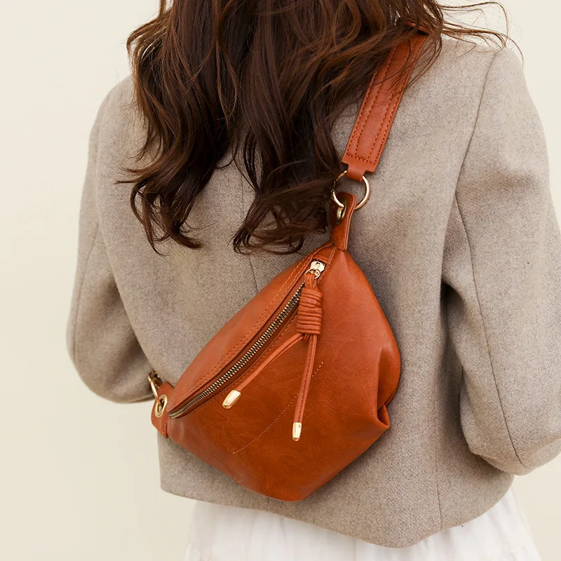 Women's Chain Crossbody Bag - Convertible Chest Purse & Stylish Fanny Pack, Multi-Functional Mini Waist Bag for Trendy Daily Use