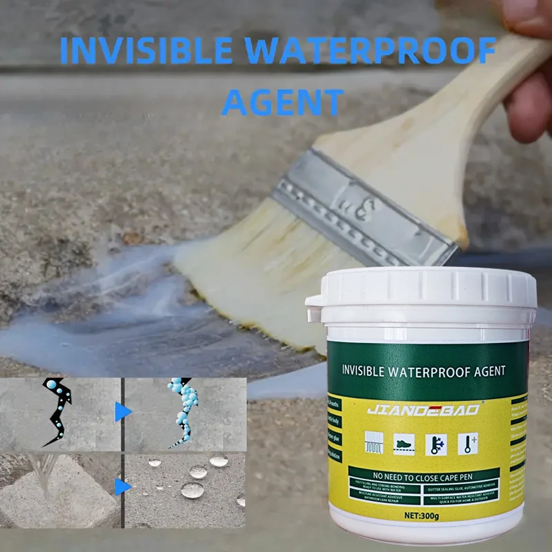 Waterproof Sealant Invisible Coating Sealant Agent Wall Leak Repair Material Invisible Glue For Roof Leakage Crack Seepage 300g