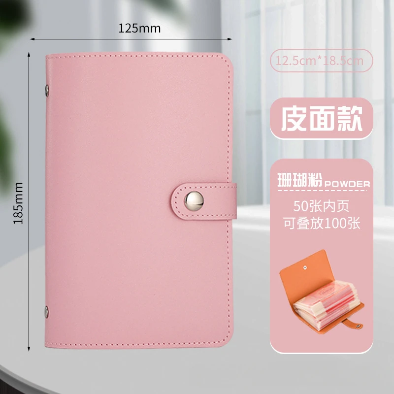 PU Leather Budget Binder Notebook Cash Envelopes System Binder Pockets Money Budget Saving Bill Organizer Money Clip leather bill organizer