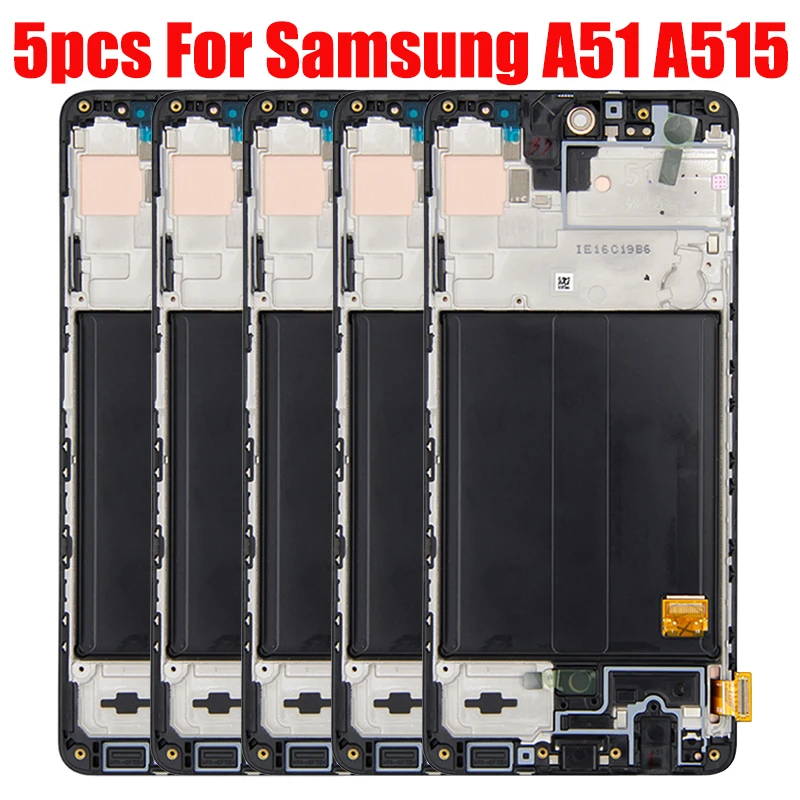 

ЖК-дисплей для Samsung Galaxy A51, матричная панель с сенсорным экраном и дигитайзером в сборе, 5 шт., A515, A515F, A515F/DS, A515FD