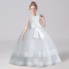 Shiny Toddler Little Big Girls Star Appliqued Wedding Flower girl Birthday Party Pageant Formal Long Dress 5