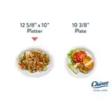 Premium Disposable Paper Platters, White, 12 ⅝ x 10", 30 Count