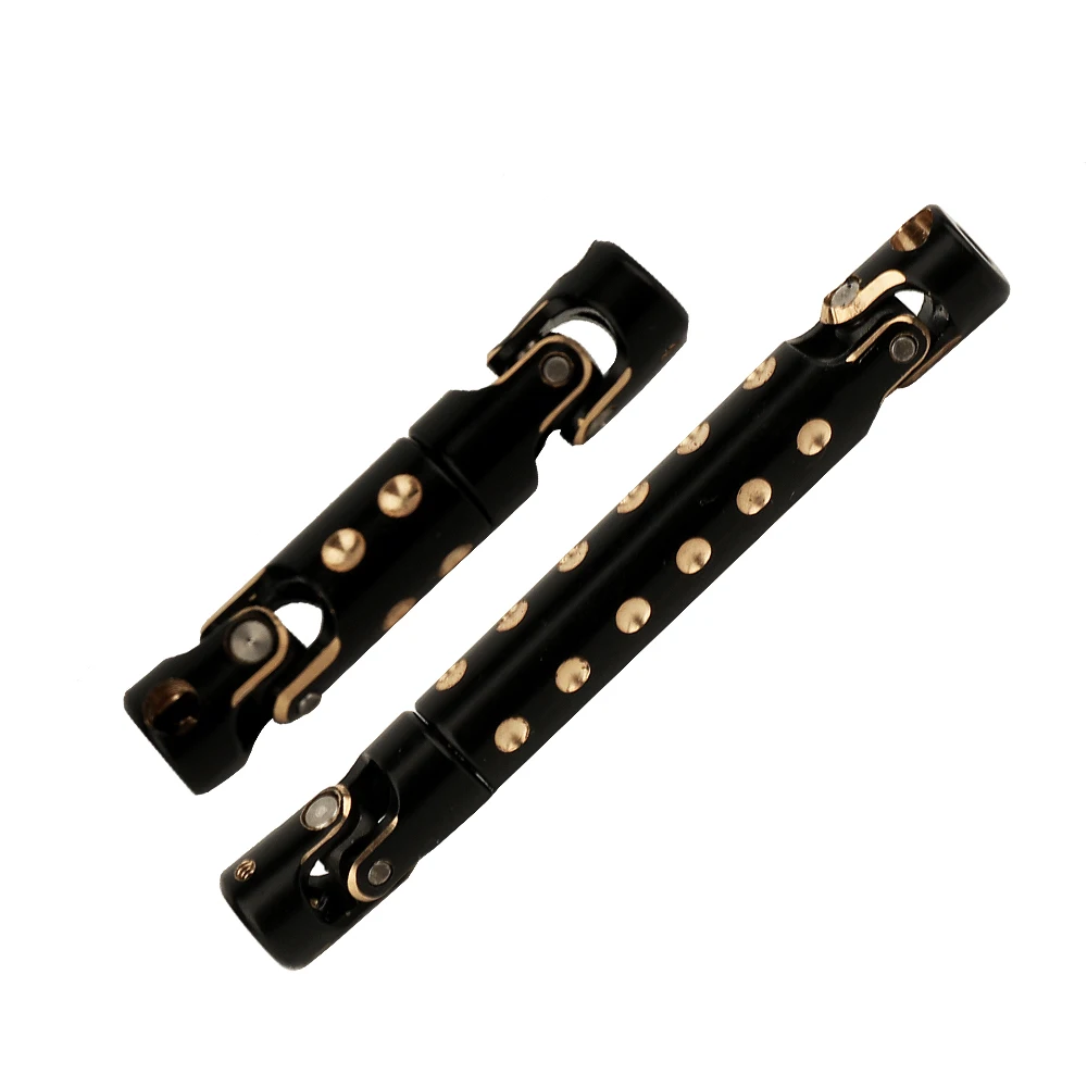 

1/24 2pcs Brass Black Coating Universal Joint Drive Shaft For Axial SCX24 90081 AXI90081 RC Crawler Upgrade Parts