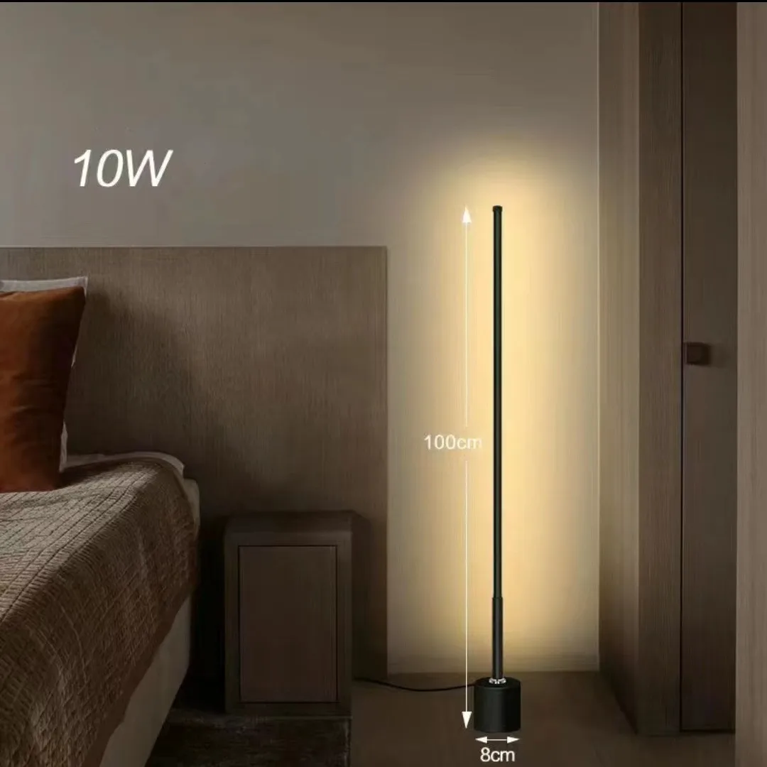 거실 디 밍이 가능한 코너 플로어 램프 원격 100cm 스탠드 침실에 대 한 스마트 LED 무드 라이트 북유럽 홈 장식 인테리어 조명