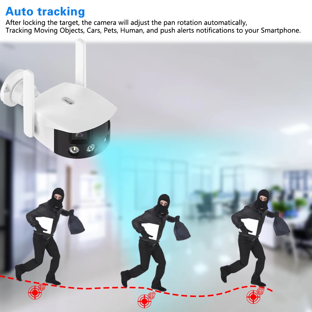  ߿ IP ī޶, 4MP HD 180      ī޶,   P2P  iCSee, 4K, 8MP
