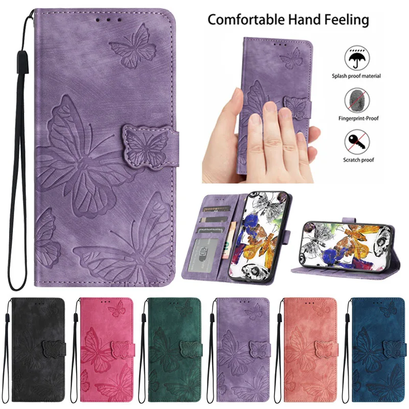 Per Sony Xperia 1 V Custodia 3D Butterfly Custodia A Portafoglio In Pelle Opaca Per Sony Xperia 1 V Xqdq62 Xperia 10 V Flip Stand Cover Per Telefono