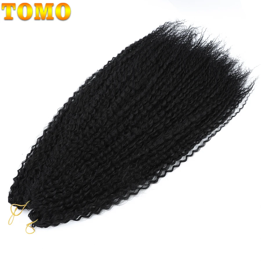 TOMO-Cabelo sintético africano trançado para tranças, cachos