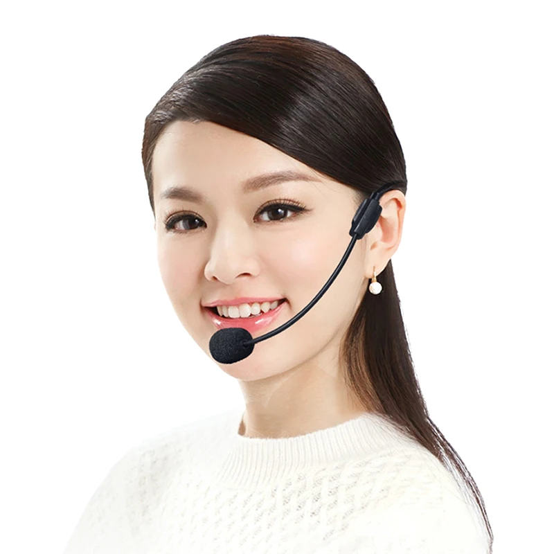 3.5mm 스레드 머리 착용 유선 마이크 헤드셋, 음성 증폭기 스피커, 리틀 비 교사, 관광 가이드, 범용 확성기