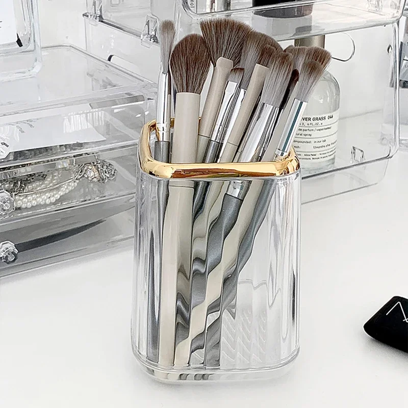 Luxury Makeup Organizers Desktop Cosmetic Brush Storage Box Office Pen Case Make Up Brushes Organizer Lipstick Sundries Holder 3