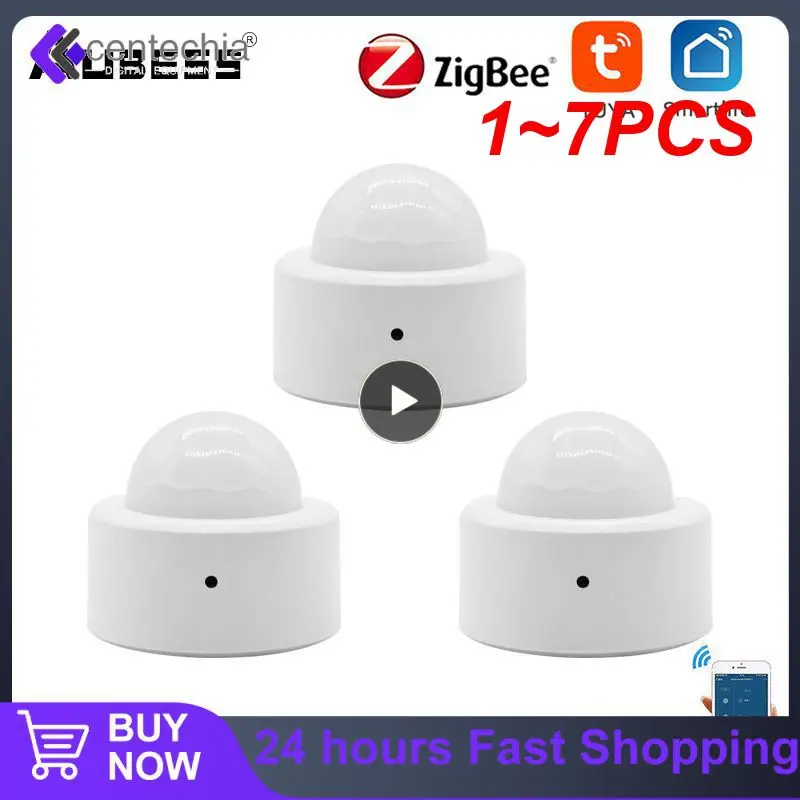 

1~7PCS Tuya Zigbee PIR Motion Sensor Human Body Motion Sensor Smart Security Detector Smart Life Control Works With Alexa