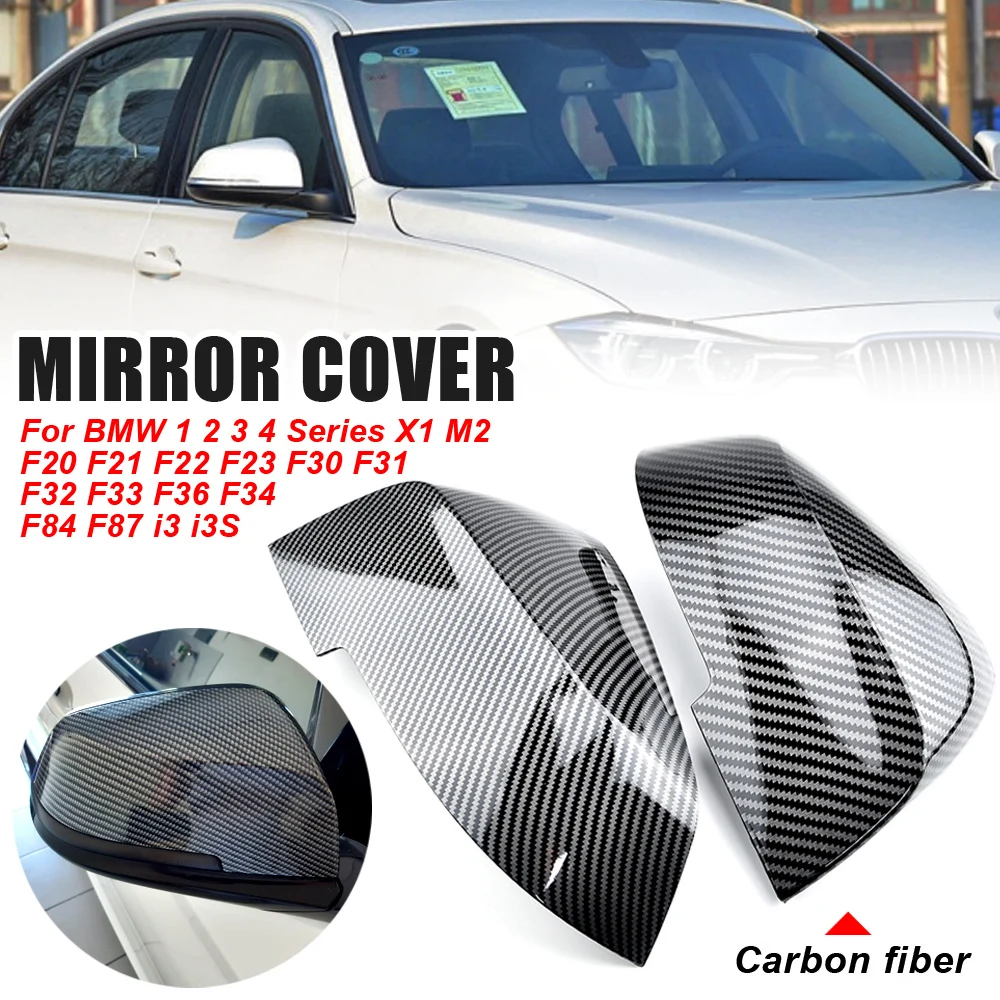 Wing Mirror Cover Cap Gloss Black For BMW F20 F21 F30 F31 F32 F36 X1 E - Foto 2