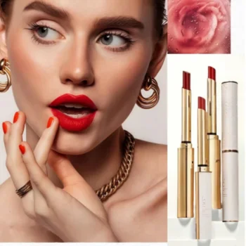 Moisturizing Long Lasting Waterproof Matte Nude Lipstick Luxury Korean Velvet Easy to Wear Lip Stick for Women Makeup Cosmetic