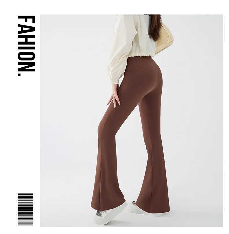 BIVIGAOS Seamless Micro Flared Shark Pants Women Multicolor High Waist Casual Fashion Sexy Leggings Skinny Tight Horseshoe Pants