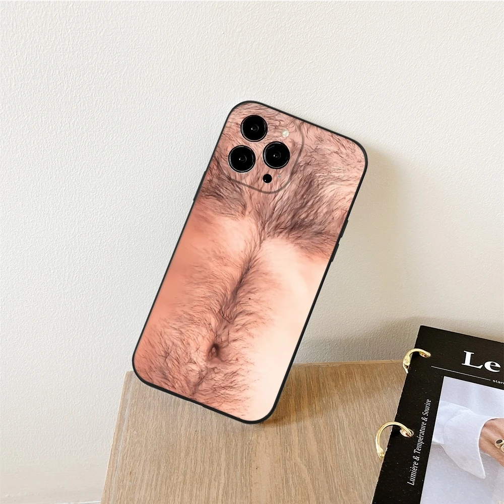 Hairy Chest Halloween Costume Dad Phone Case - Black Soft Cover