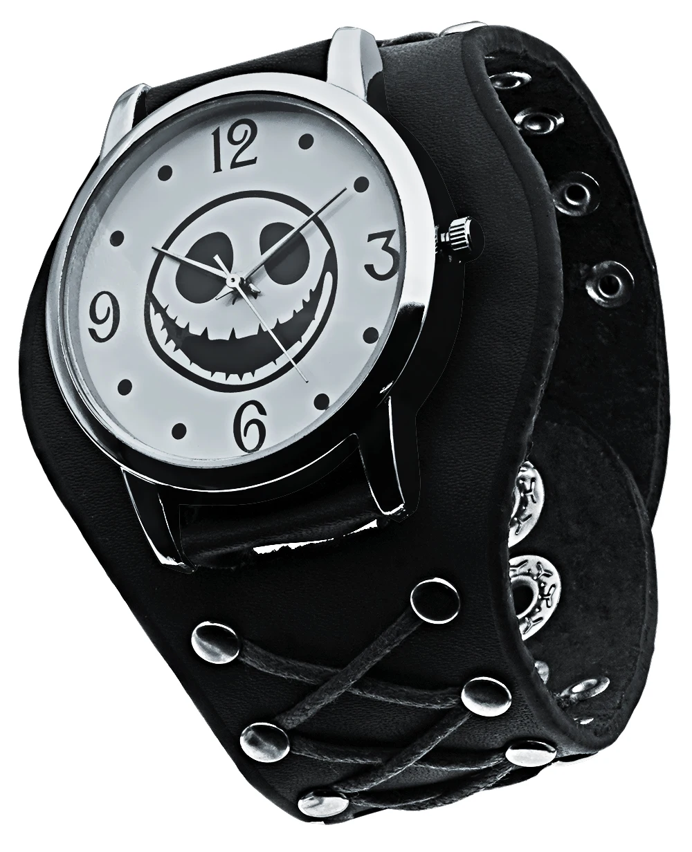 New Luxury Brand Men's Watch Brown Leather Punk Skull Head Metal Buckle 40mm Large Dial Quartz Watch Relogios Masculino 3