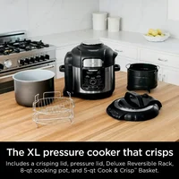 Ninja FD401 LP3 Foodi 12-in-1 Deluxe XL 8 qt. Pressure Cooker & Air Fryer that Steams, Slow Cooks, Sears, Sautés, Dehydrates & 2