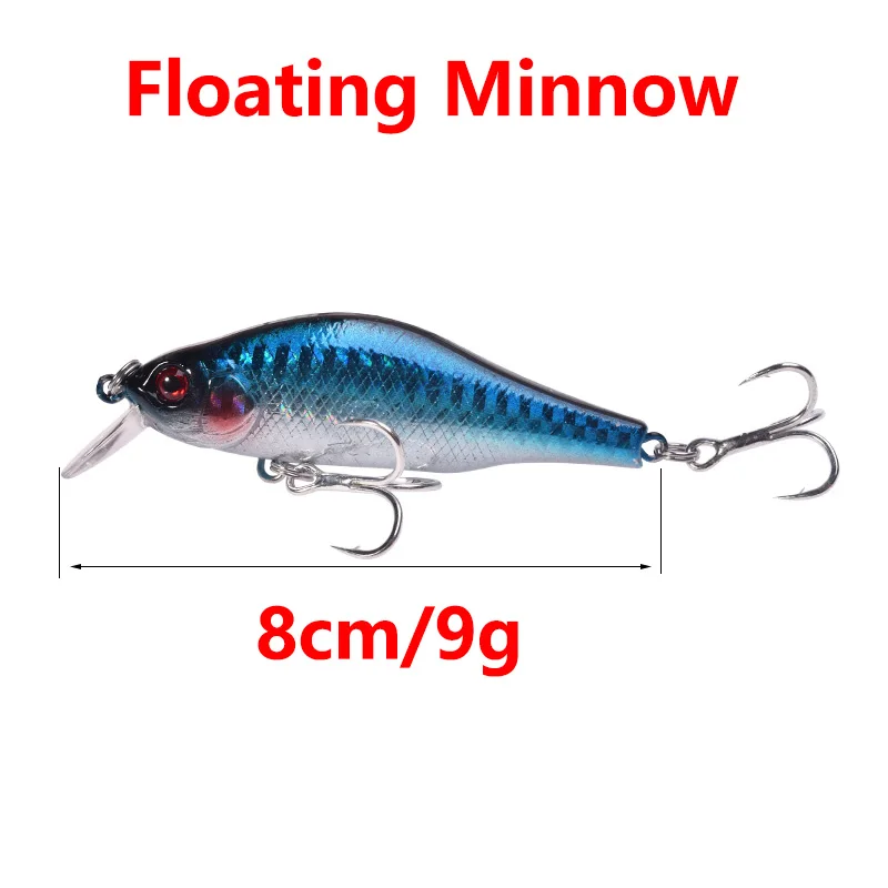 1pcs Floating Minnow Jerkbait Fishing Lures Gravity Balance System Wobblers Hard Crankbaits Slow Diving Pesca Bass Pike Swimbait