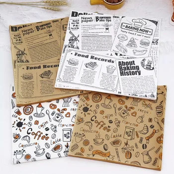 25Pcs Deli Paper Sheets, Grease-Proof Parchment Paper Basket Liners, Food Wrappers for Sandwich, Chip, Burger & Fries