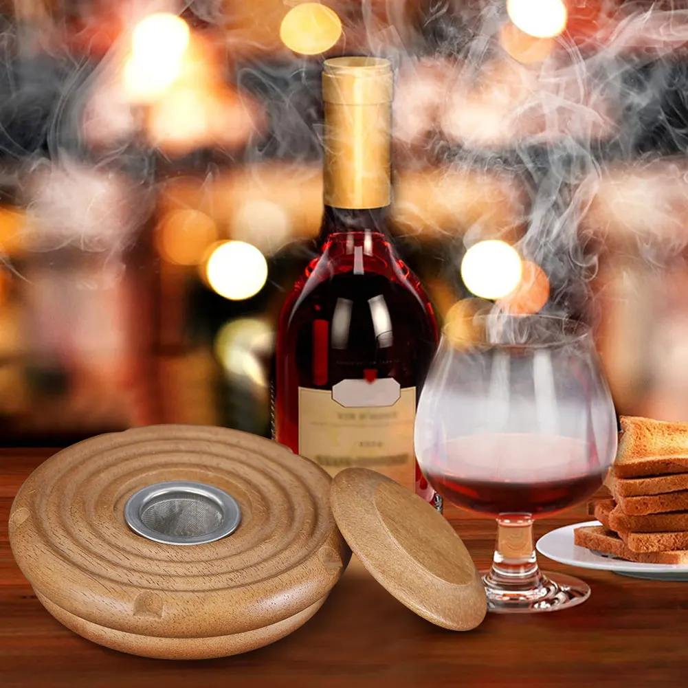 Cocktail Smoker Kit Smoking Set with 4 Wood Chips Old Fashioned Whiskey Drinks Wine Accessories for Drink