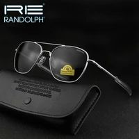 RE-Lunettes de soleil de l'armée américaine pour hommes et femmes, lunettes de soleil pilote d'aviation militaire, lentille en verre, marque de luxe, monture en métal et en titane vintage 1