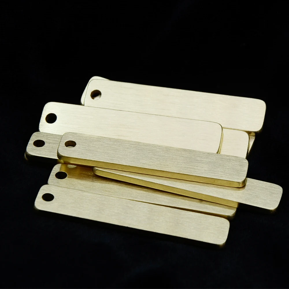 Rectangle Metal Stamping Blanks Brass Engraving Blank Tags With