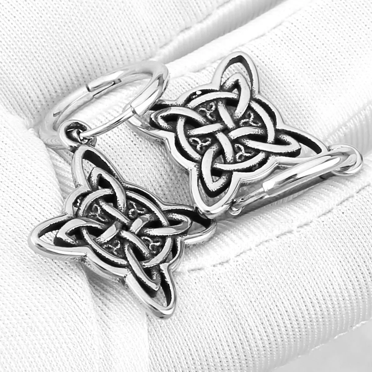 Vintage Viking Celtic Knot Drop Earrings Men Women Stainless Steel Odin Rune Amulet Earrings Personality Nordic Punk Jewelry