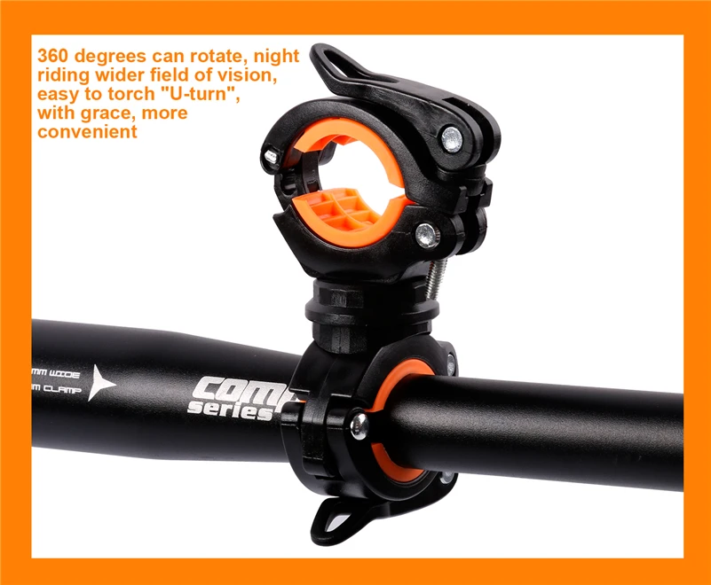 Se2177a52037c4a6ea8c28f151ed2a338v Bike Light Bracket Multifunctional 360 Degree Rotatable Bicycle Lamp Holder LED Flashlight Stand Cycling Accessories Mallzona