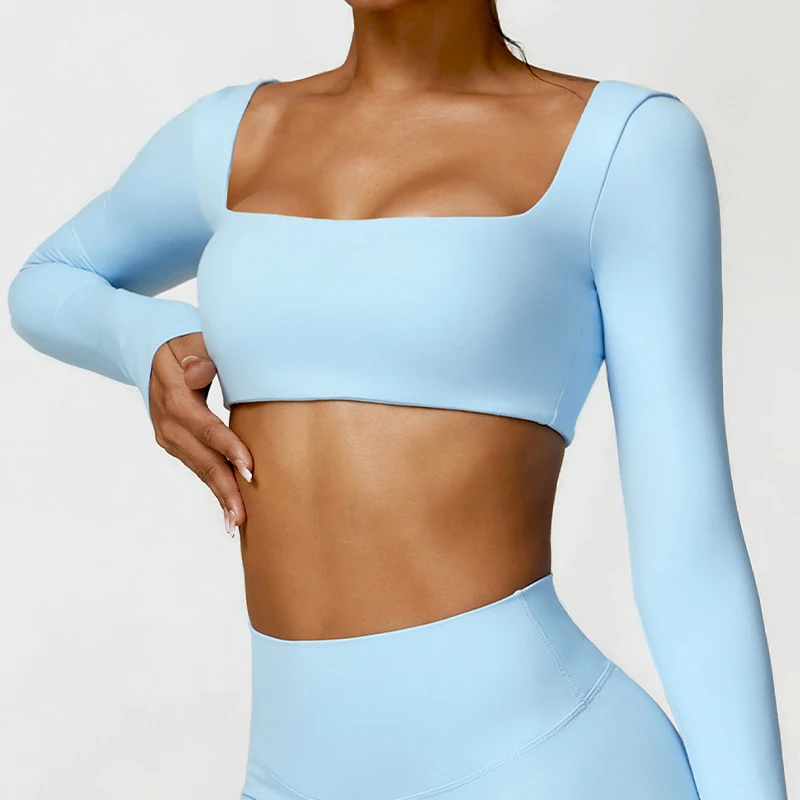 Sports Long-sleeved Women Outdoor Running Gym Fitness Wear T-shirt Long-sleeved Yoga Shirt Gym Push Up Workout Single Piece Top yoga top sports t shirt yoga shirt sports shirt
