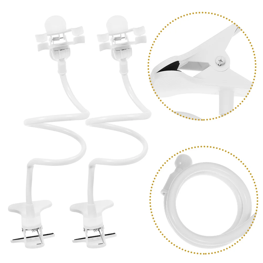 

2pcs Phone Mount Phone Holder Cell Phone Clip Support Stand Desktop Phone Clamps