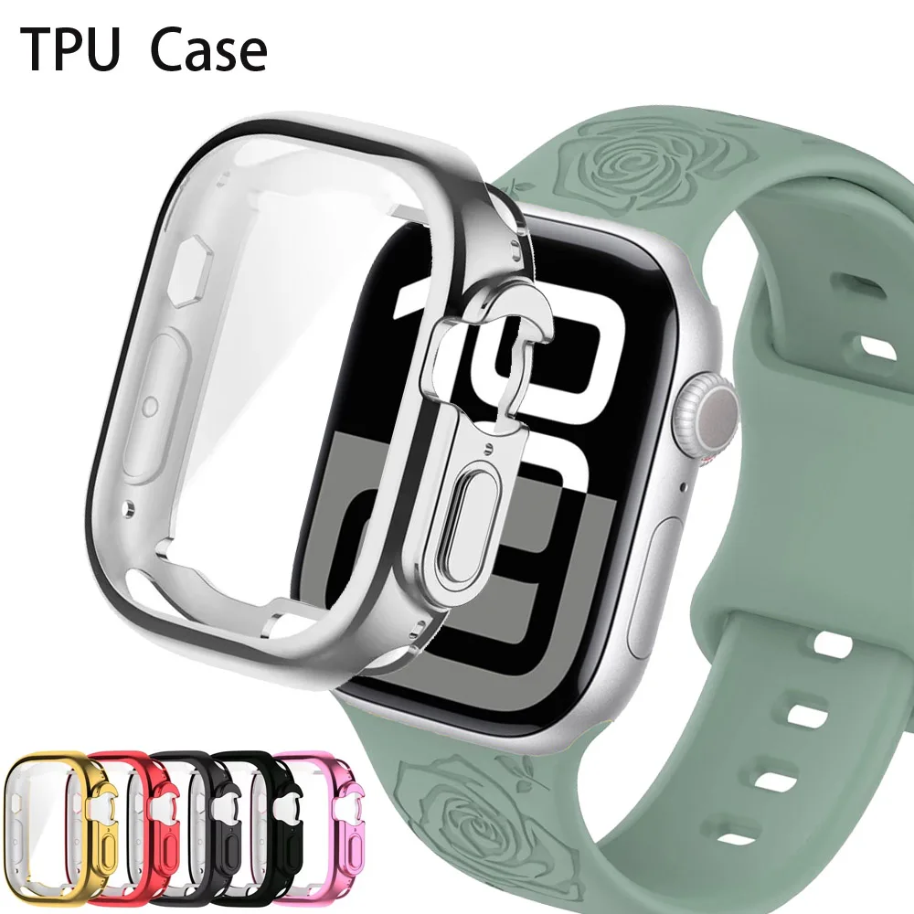 360° Full Coverage Protective Case for Apple Watch with Screen Protector - TPU Bumper Design