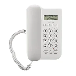 Luxury Wired Desktop Wall Telephone (WHITE)