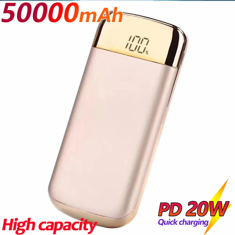 best power bank Fast Charging Power Bank 50000mAh Mobile Phone External Battery Charger with LED Light Digital Display Outdoor Portable Charger best portable phone charger