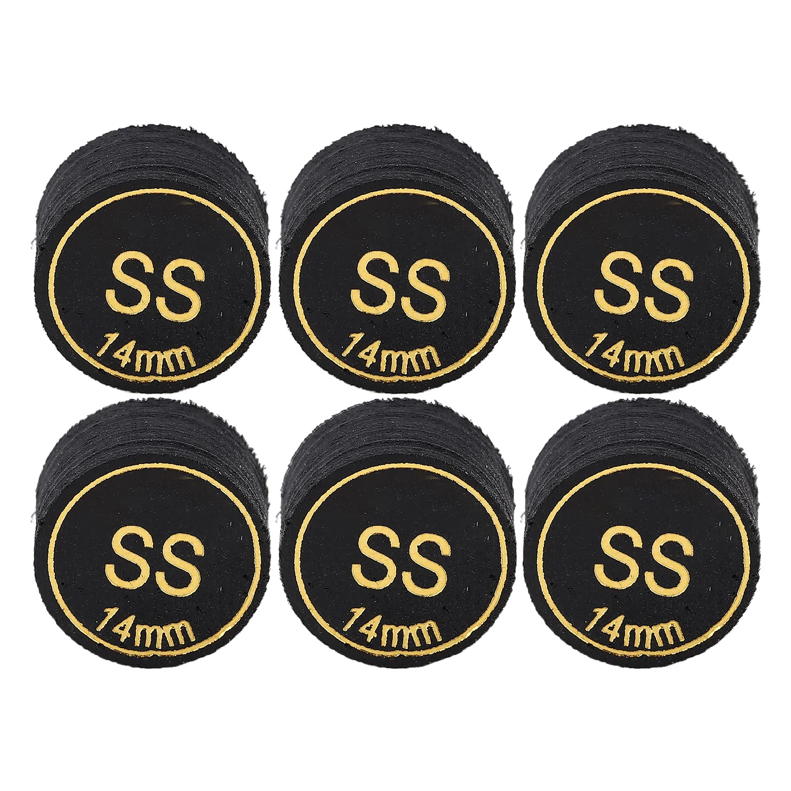 Billiard Tips 6Pcs 14MM Pool Tips Professional Multi Layers Billiard Pool Tips Replacement for Snooker