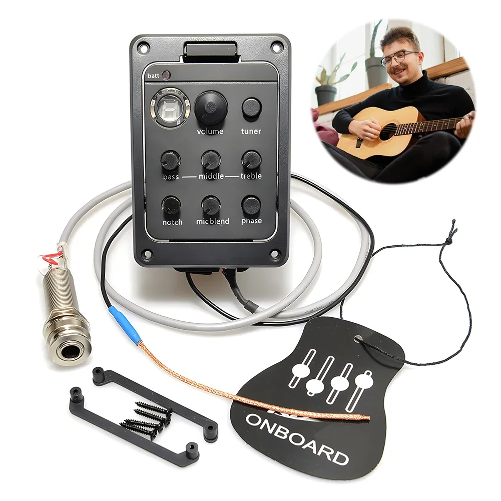 Plastic 301 Guitar Pickup with Tuner For Fishman Presys Blend Guitar Preamp EQ Equalizer Guitar Tuner Guitar Soundhole EQ Parts