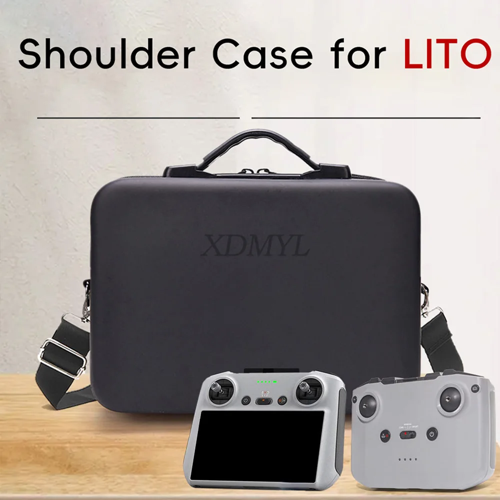 DJI Lito 1/Lito X1 RC 2/RC N3용 PU 방수 보호 휴대용 케이스 보관함, 야외 여행용 숄더백 드론 액세서리
