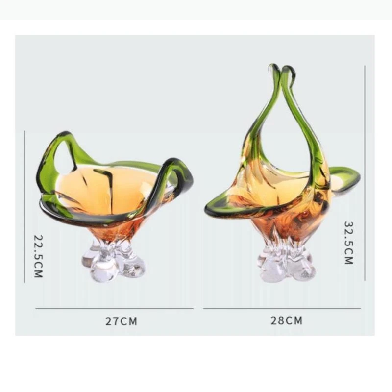 Vassoi in vetro, piatti da frutta a piedi alti, cestini, ciotole per snack, contenitori portaoggetti da tavolo, vassoi decorativi, piattini per gioielli - immagine 5