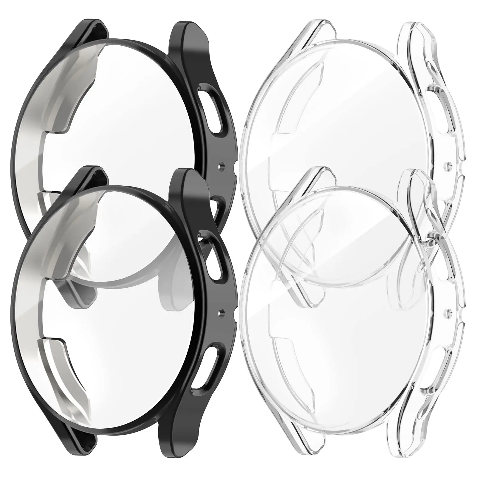 Premium TPU Watch Protector Case - Silicone Bumper Cover with Screen Protection, 1-4pcs Set