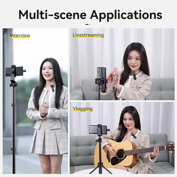 Ulanzi WM-10 Wireles Lavalier Microphone 1 to 1 Mic USB C for Android iPhone with Windproof Sponge For Live Streaming Recording 6